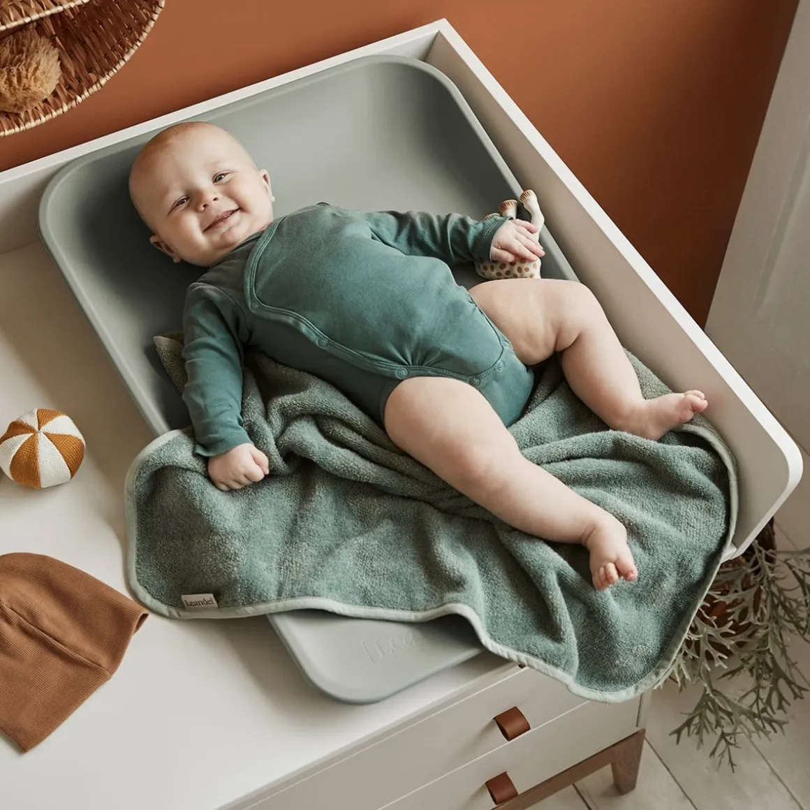 Leander Matty Changing Pad - Sage Green