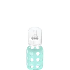 Lifefactory 4oz Glass Baby Bottle with Silicone Sleeve - Mint