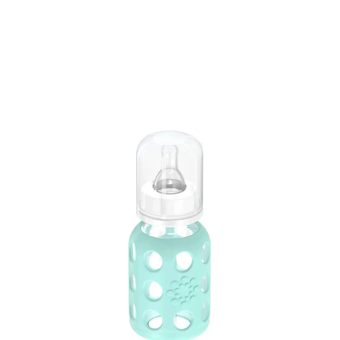 Lifefactory 4oz Glass Baby Bottle with Silicone Sleeve - Mint
