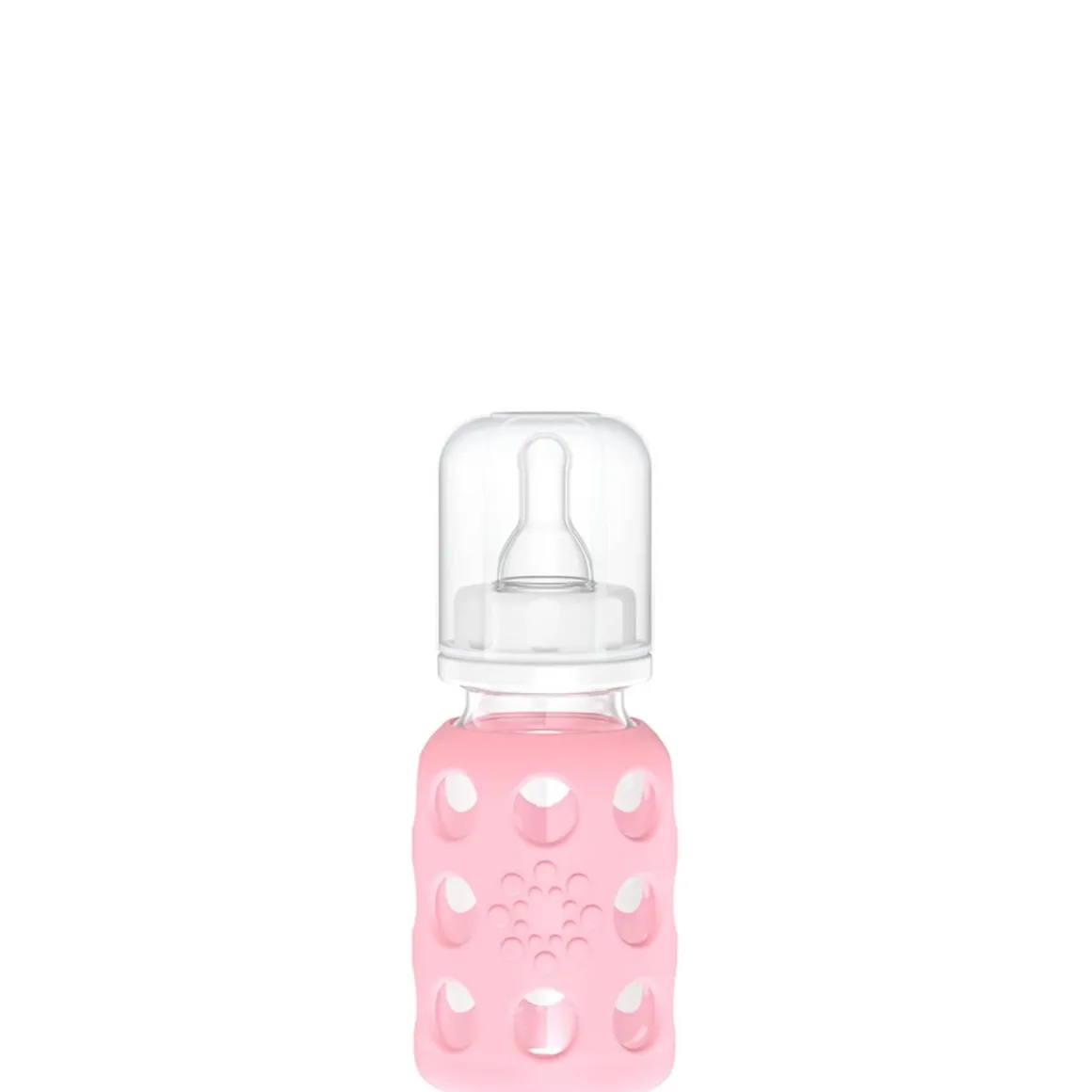 Lifefactory 4oz Glass Baby Bottle with Silicone Sleeve - Pink