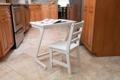 Lipper International Kids Anywhere Table & 1 Chair Set - White
