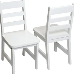 Lipper International Kids Chairs, Set of 2 - White