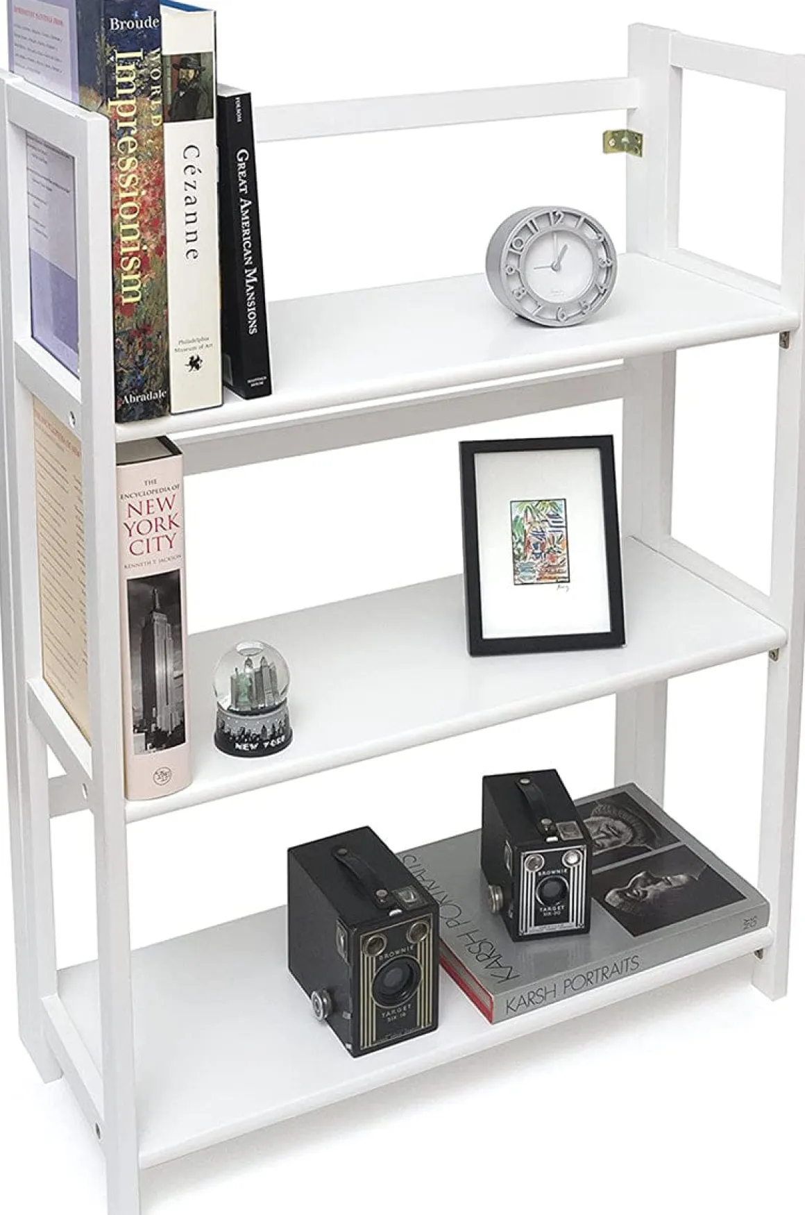 Lipper International Kids 3-Shelf Folding Bookcase - White
