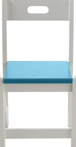 Lipper International Kids' ZigZag Stacking Chairs, Set of 2 - Turquoise
