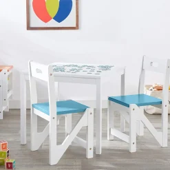 Lipper International Kids' ZigZag Stacking Chairs, Set of 2 - Turquoise