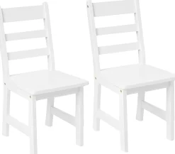 Lipper International Round Table with Shelf and 2 Chairs - White