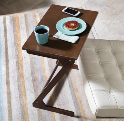 Lipper International Wooden Zig Zag Table - Walnut