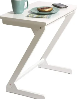 Lipper International Wooden Zig Zag Table - White