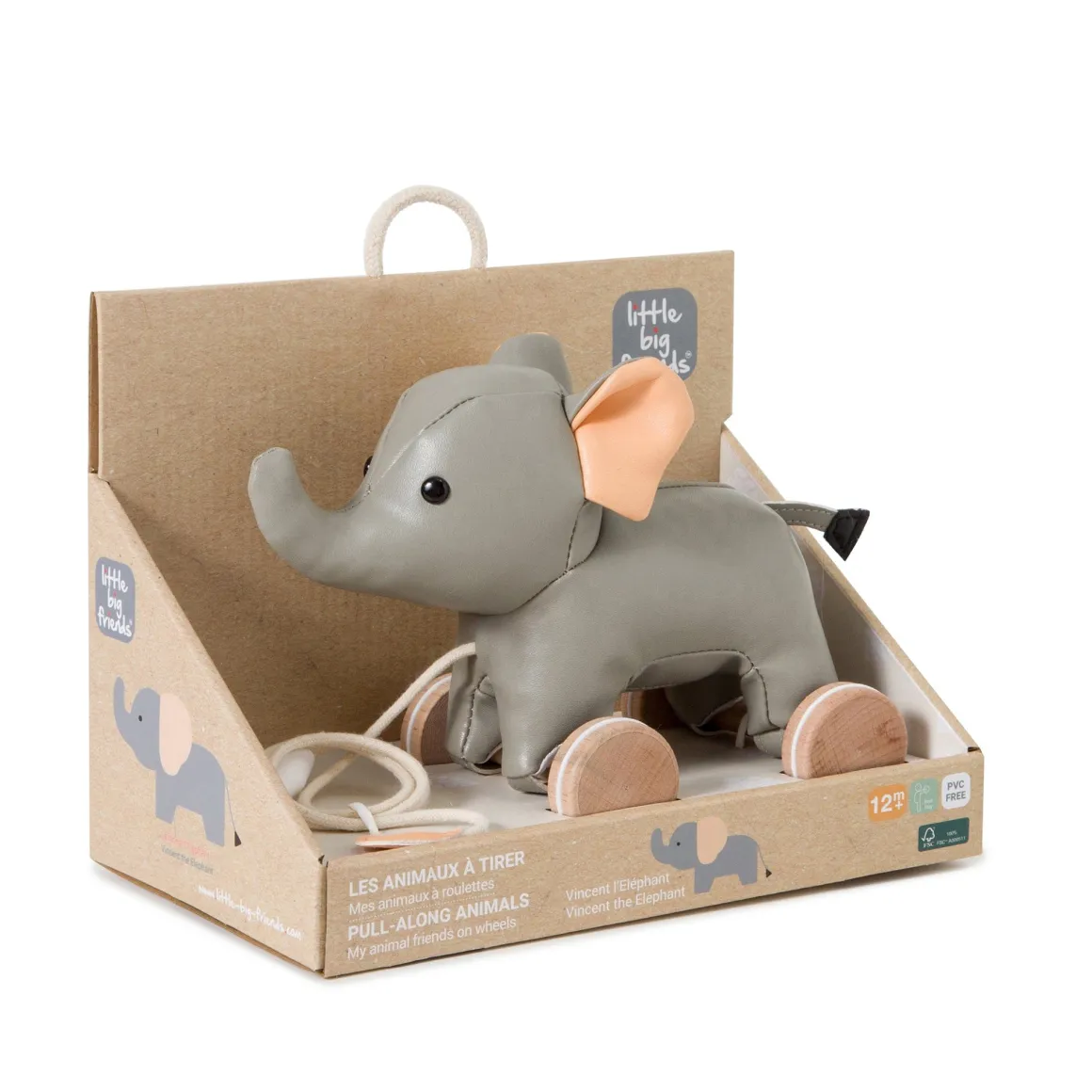 Little Big Friends Pull Along Friends - Vincent the Elephant