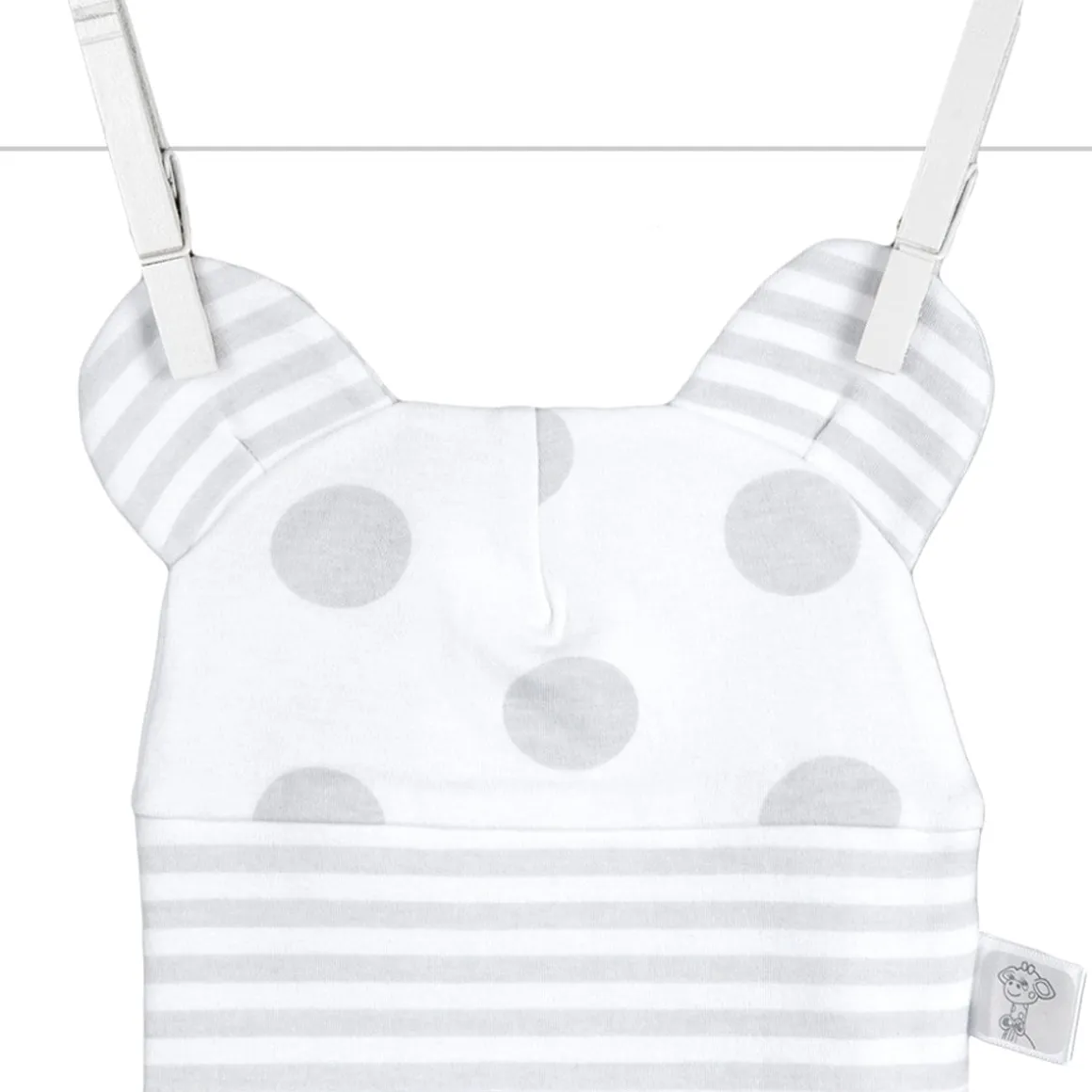 Little Giraffe Lollipop Cap in Silver - 0 to 6 Months