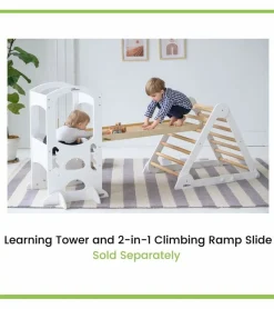 Little Partners Learn N Climb Triangle - Soft White / Natural (Unassembled)