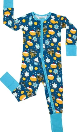 Little Sleepies Bamboo Viscose Zippy - Hanukkah Sweets, 3 - 6 months