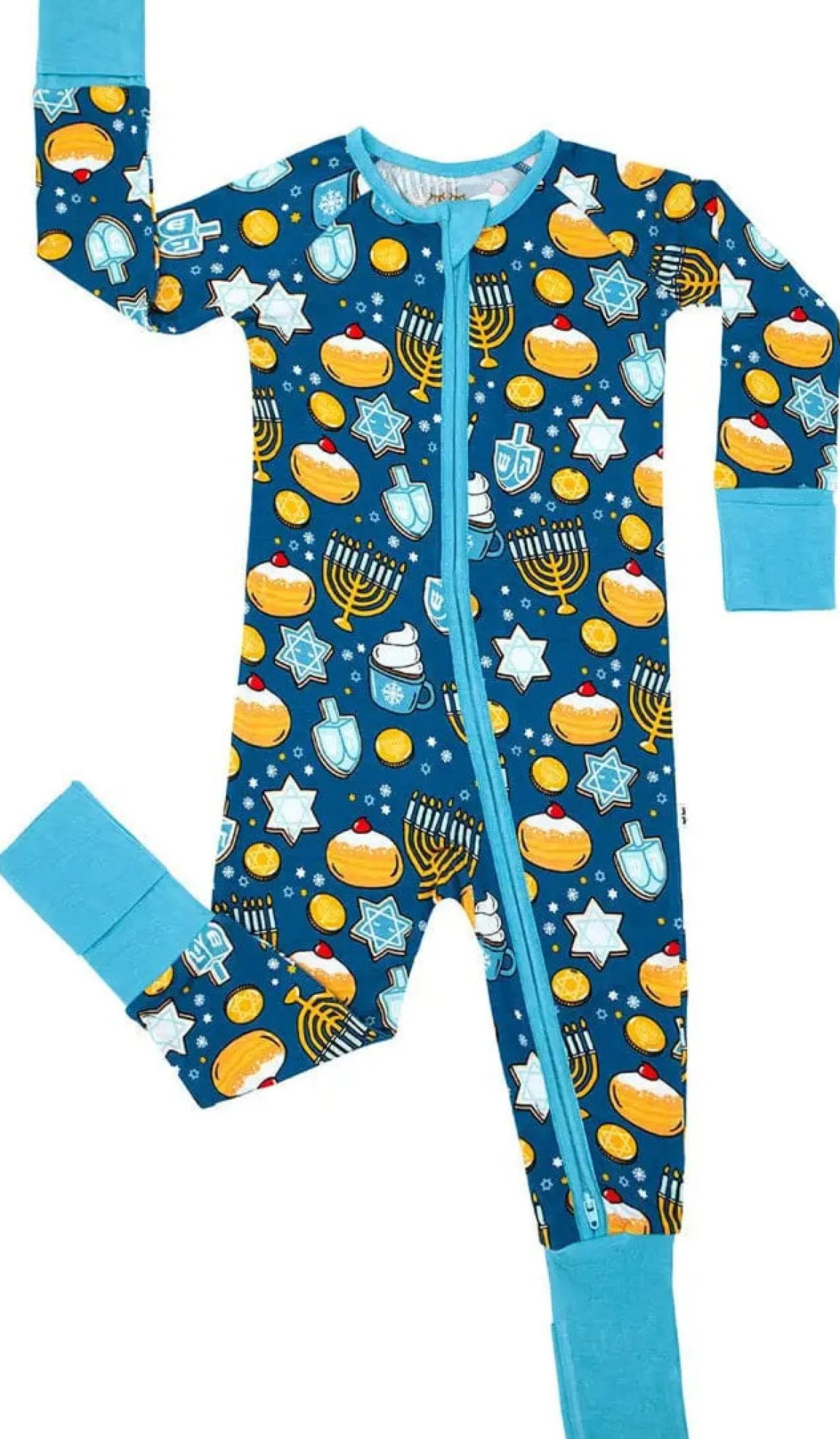 Little Sleepies Bamboo Viscose Zippy - Hanukkah Sweets, 3 - 6 months