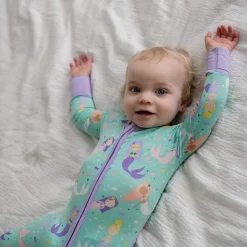Little Sleepies Bamboo Viscose Zippy - Mermaid Magic, 0 - 3 months