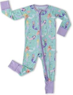 Little Sleepies Bamboo Viscose Zippy - Mermaid Magic, 3 - 6 months