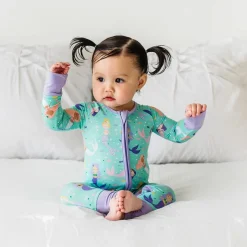 Little Sleepies Bamboo Viscose Zippy - Mermaid Magic, 3 - 6 months