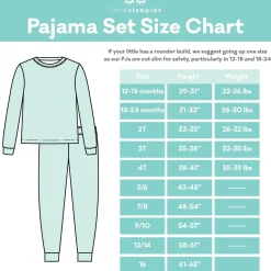 Little Sleepies Two-Piece Bamboo Viscose Pajama Set - Blue Watercolor, 12 - 18 months