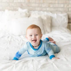 Little Sleepies Two-Piece Bamboo Viscose Pajama Set - Blue Watercolor, 2T