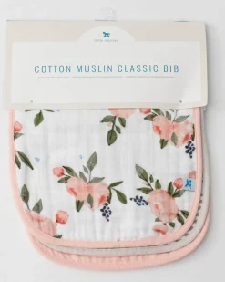 Little Unicorn Cotton Classic Bib 3-Pack - Watercolor Roses