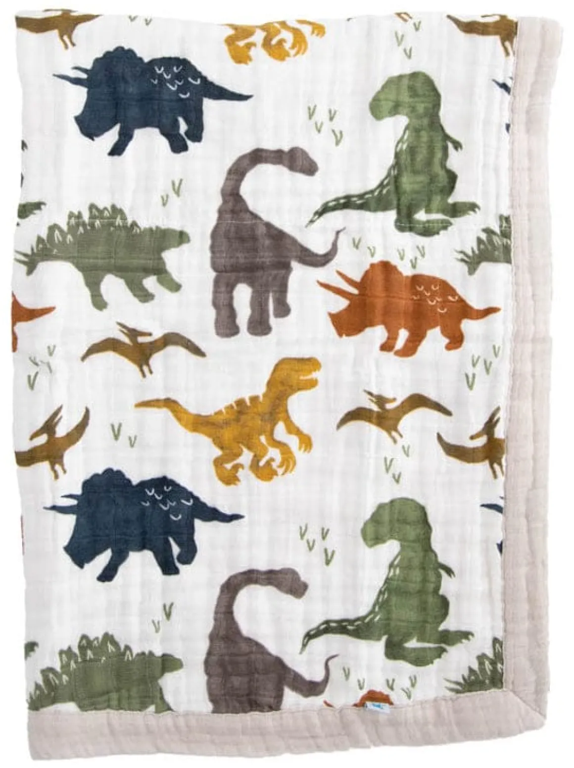 Little Unicorn Cotton Muslin Baby Blanket - Dino Friends