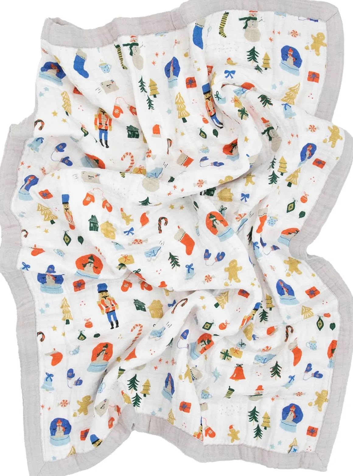 Little Unicorn Cotton Muslin Baby Quilt - Christmas Time
