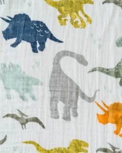 Little Unicorn Cotton Muslin Big Kid Quilt - Dino Friends