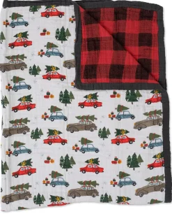 Little Unicorn Cotton Muslin Big Kid Quilt - Holiday Haul