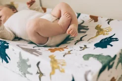 Little Unicorn Cotton Muslin Changing Pad Cover - Dino Friends