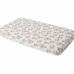 Little Unicorn Cotton Muslin Fitted Crib Sheet - Watercolor Roses