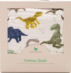 Little Unicorn Cotton Muslin Quilt - Dino Friends