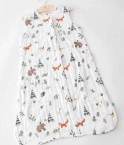 Little Unicorn Cotton Muslin Sleep Bag, Medium - Forest Friends