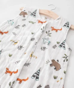 Little Unicorn Cotton Muslin Sleep Bag, Medium - Forest Friends