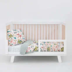 Little Unicorn Cotton Muslin Toddler Bedding 3 Piece Set - Boho Dino