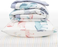 Little Unicorn Cotton Muslin Toddler Bedding 3 Piece Set - Unicorns