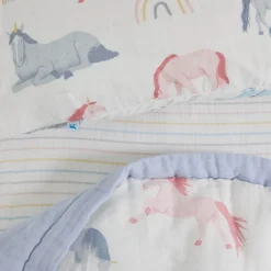 Little Unicorn Cotton Muslin Toddler Bedding 3 Piece Set - Unicorns