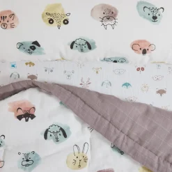 Little Unicorn Cotton Muslin Toddler Bedding 3 Piece Set - Watercolor Critters