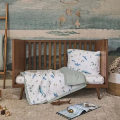 Little Unicorn Cotton Muslin Toddler Bedding 3 Piece Set - Whales