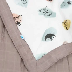 Little Unicorn Cotton Muslin Toddler Comforter - Watercolor Critters
