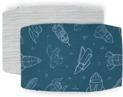 Little Unicorn Cotton Muslin Toddler Pillowcase, 2 Pack - Blast Off