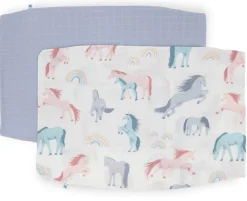 Little Unicorn Cotton Muslin Toddler Pillowcase, 2 Pack - Unicorns
