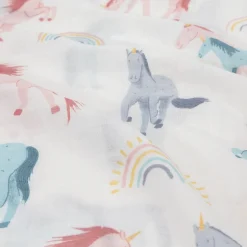 Little Unicorn Cotton Muslin Toddler Pillowcase, 2 Pack - Unicorns