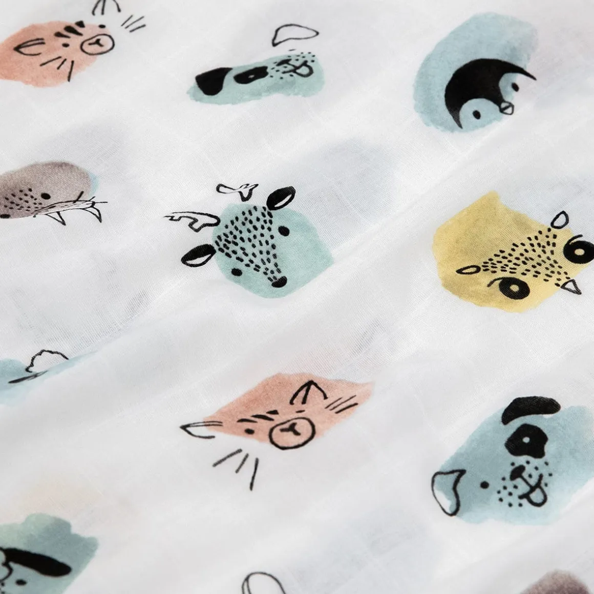 Little Unicorn Cotton Muslin Toddler Pillowcase, 2 Pack - Watercolor Critters