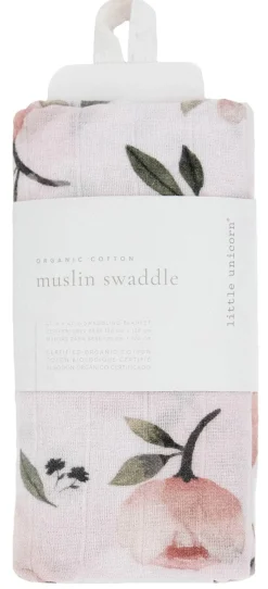Little Unicorn Organic Cotton Muslin Swaddle Blanket - Watercolor Floret
