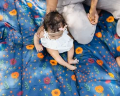 Little Unicorn Outdoor Blanket 5 x 10 - Midnight Poppy