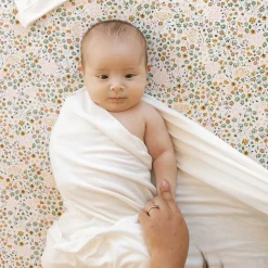 Little Unicorn Stretch Knit Crib Sheet - Pressed Petals
