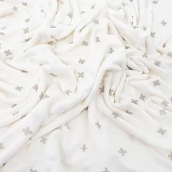 Little Unicorn Stretch Knit Swaddle Blanket - Grey Cross