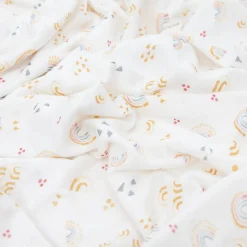 Little Unicorn Stretch Knit Swaddle Blanket - Rainbows