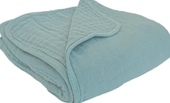 Lou Lou & Company Cloud Muslin Quilt - Steel, Large