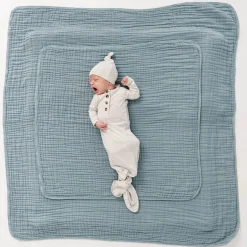 Lou Lou & Company Cloud Muslin Quilt - Steel, Small