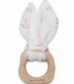 Loulou Lollipop Bunny Ear Teether - Unicorn Dream